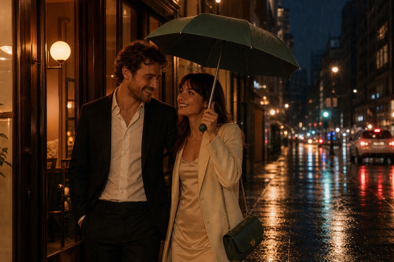 La cena acaba y empieza a llover